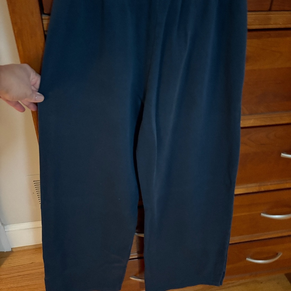 Nike navy wide leg sweatpants